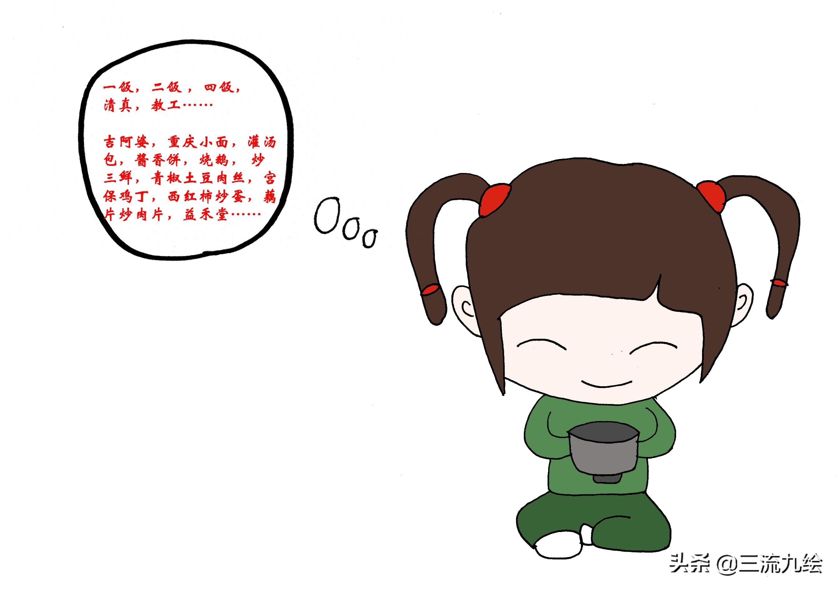 可爱学生简笔画，跟着画起来，你也是绘画大神