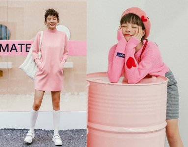 ​少女心粉色毛衣外穿内搭皆可