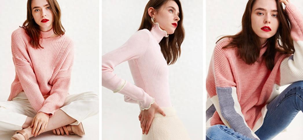 少女心粉色毛衣外穿内搭皆可