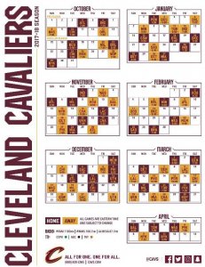 ​骑士新赛季完整赛程：3战凯尔特人