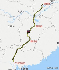 ​T222次列车由广州白云至合肥，走韶关、赣州方向