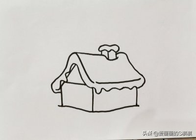 ​少儿美术彩色铅笔画《冬天的风景简笔画》儿童画画风景简单画法