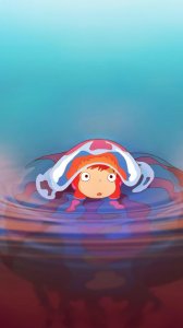 ​宫崎骏动漫《悬崖山上的金鱼姬》高清锁屏壁纸