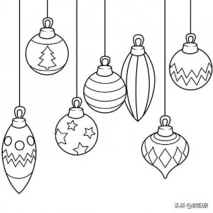 ​圣诞主题简笔画素材，存住备用