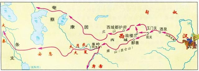 古丝绸之路路线示意图（全长7000多公里古代丝绸之路）(1)