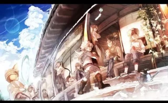 悠闲夏日，清新风格动漫图片