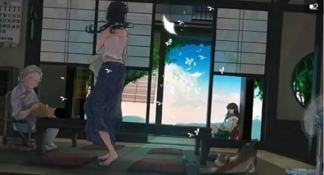 悠闲夏日，清新风格动漫图片